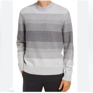 Theory Burton Montano Wool & Cashmere Crewneck Sweater in Gray Multi XXL